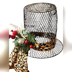 Hand Crafted Christmas Snowman Top Hat Decor
